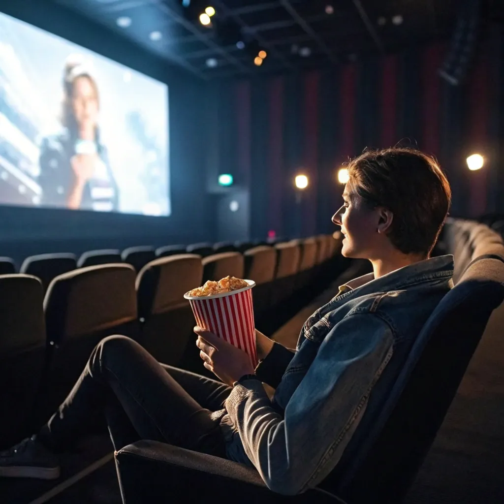 Person enjoying cinema